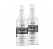 INOAR Força & Brilho Duo Kit - drėkinantis šampūno 1000 ml ir kondicionieriaus rinkinys 800 ml